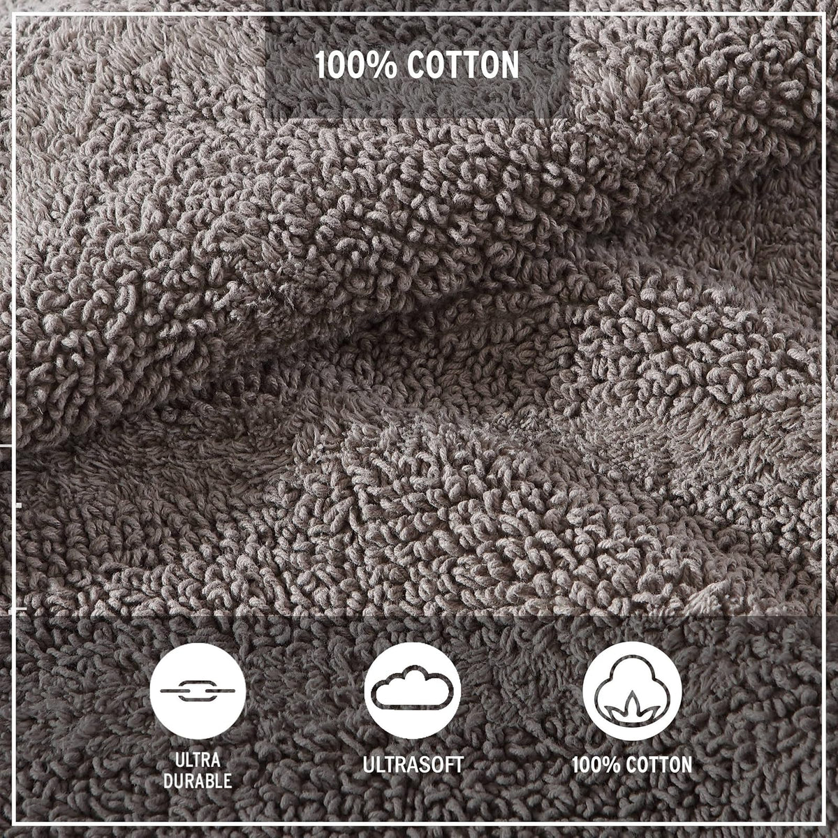 Eddie Bauer Home Rugs - Alfombra de baño de algodón Suave, superabsorbente y de Secado rápido, 2 Piezas, Logan Color café Medio