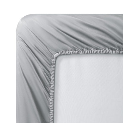 Vera Wang - Juego de sábanas Queen, Ropa de Cama de algodón Satinado de Lujo, 800 Hilos, decoración Suave y Suave para el hogar (Gris Acero, 4 Piezas, Queen)