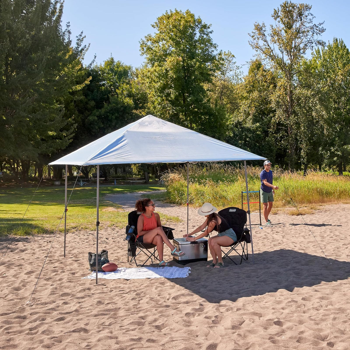 Coleman® Carpa Oasis, con Pared Lateral Adjunta, Refugio Portátil de 10x10 pies, con Montaje y Desmontaje con un Solo Toque