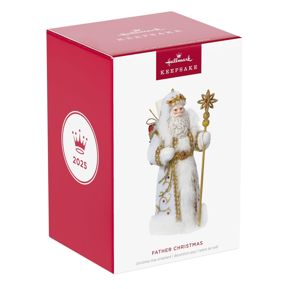 Hallmark - Adorno navideño de Recuerdo 2025, Regalo de Papá Noel para coleccionistas