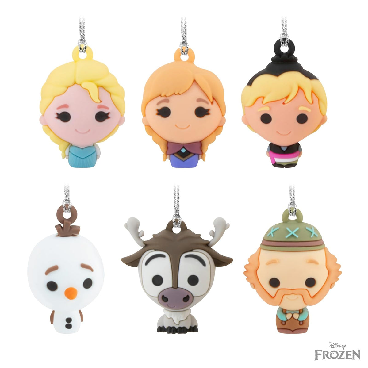Hallmark - Mini Adornos de Navidad de Frozen de Disney, irrompibles, Juego de 6 Unidades, Regalos para Fans de Disney