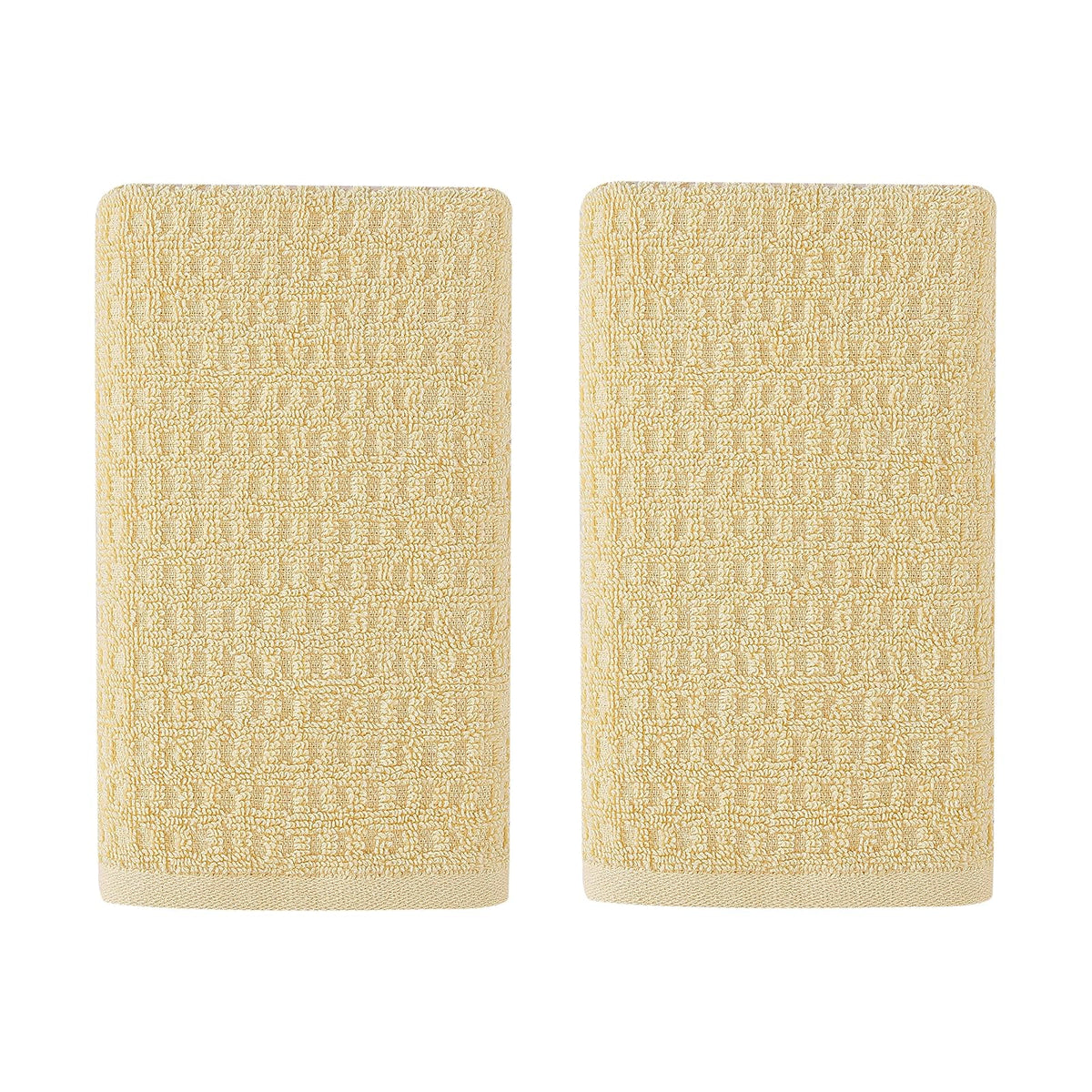 Tommy Bahama - Toallas de Mano, Toallas de algodón Suaves y absorbentes, Bajas Pelusas, Resistentes a la decoloración (Amarillo del Pacífico Norte, 2 Piezas)
