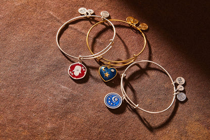 Alex and Ani - pulsera con dije de corazón de vidrio