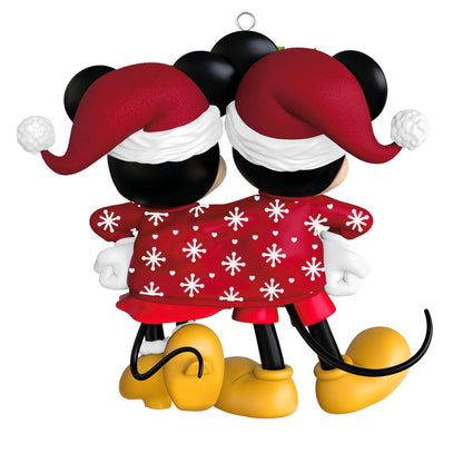 Hallmark - Adorno navideño de Recuerdo 2025, Disney Mickey y Minnie Sweethearts, Regalos para Fans de Disney