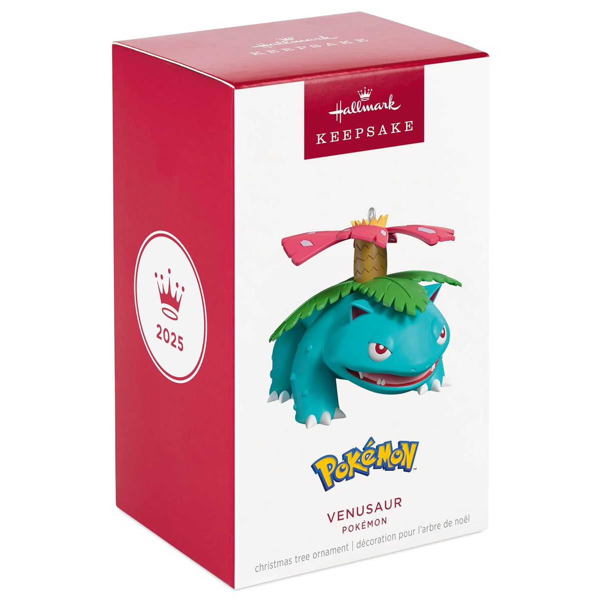 Hallmark - Adorno navideño de Recuerdo 2025, Pokémon Venusaur, Regalos para fanáticos de Pokémon