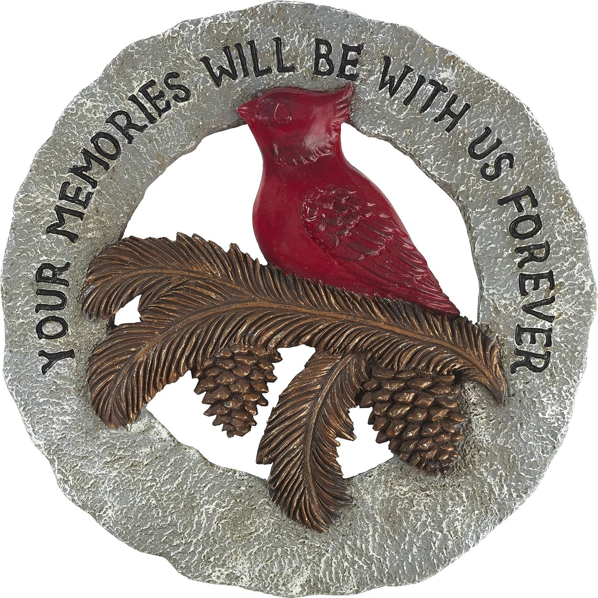 Garden Gifts by Precious Moments Your Memories Will Be with Us Forever Memorial Resin Hanging Garden Stone 185006