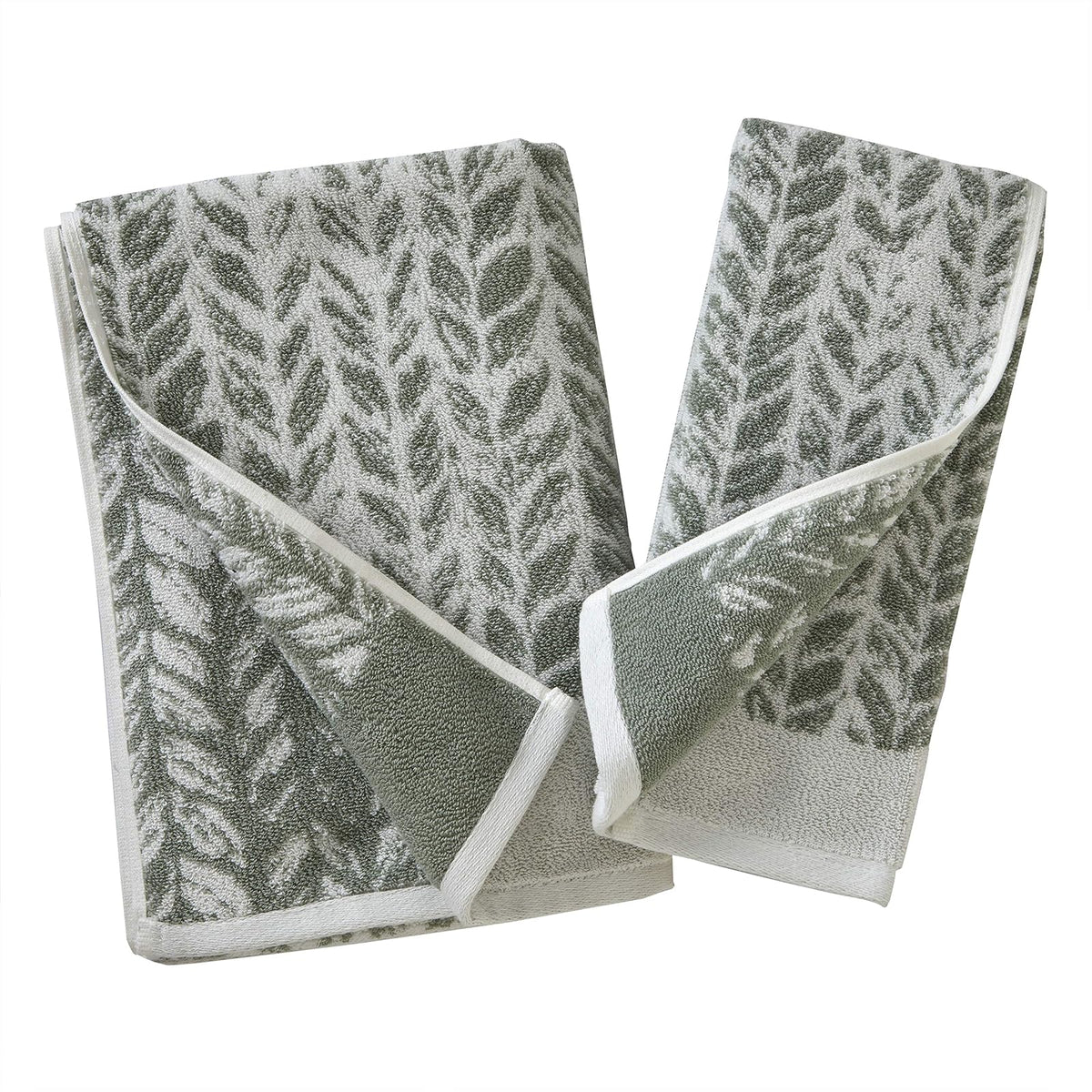 SKL Home - Toalla de baño con Hojas envejecidas, 28 x 54 Pulgadas, Salvia