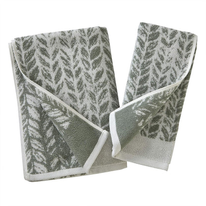 SKL Home - Toalla de baño con Hojas envejecidas, 28 x 54 Pulgadas, Salvia