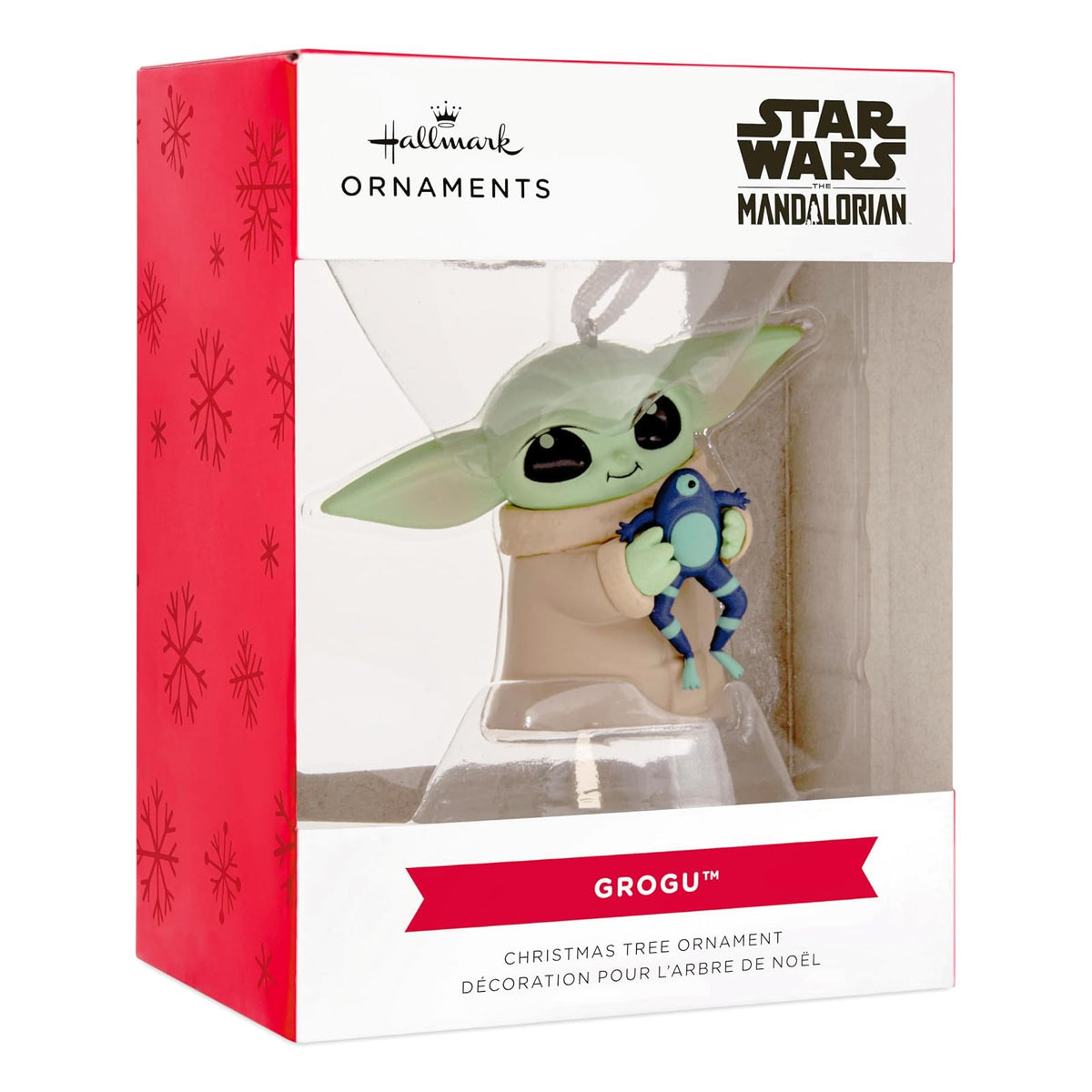 Hallmark Star Wars: The Mandalorian Grogu con Adorno navideño de Rana, Regalos para Fans de Star Wars