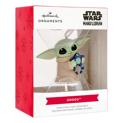Hallmark Star Wars: The Mandalorian Grogu con Adorno navideño de Rana, Regalos para Fans de Star Wars