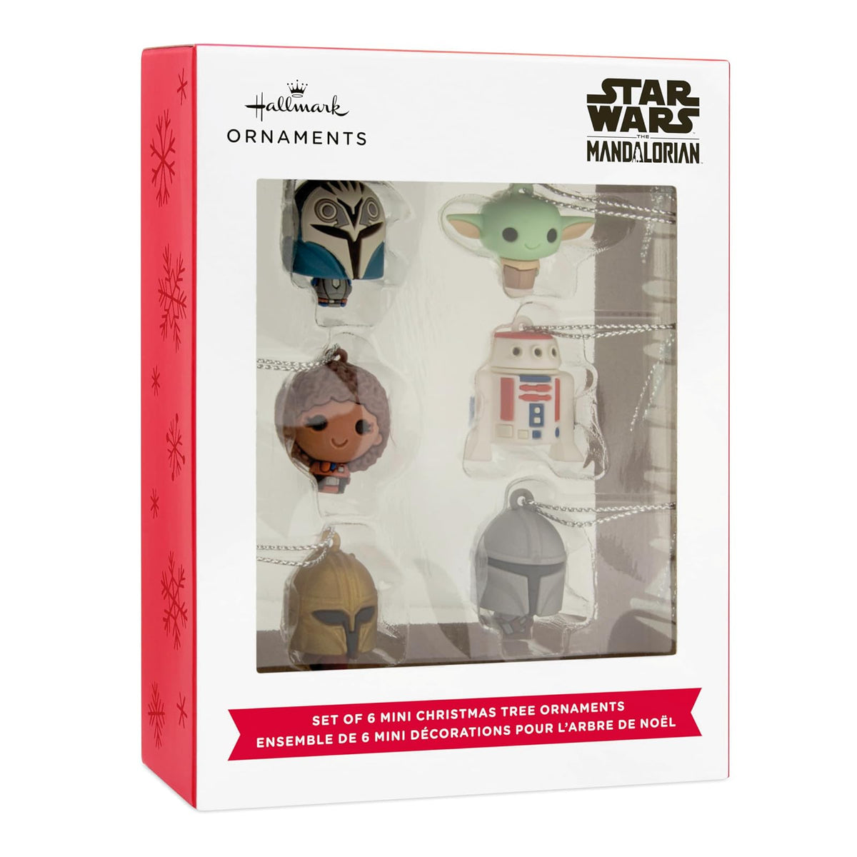 Hallmark Star Wars: The Mandalorian Mini Adornos de Navidad, irrompibles, Juego de 6, Regalos para Fans de Star Wars