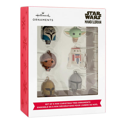 Hallmark Star Wars: The Mandalorian Mini Adornos de Navidad, irrompibles, Juego de 6, Regalos para Fans de Star Wars
