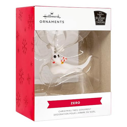 Hallmark Disney Tim Burton's The Nightmare Before Christmas Zero con bastón de Caramelo, Adorno navideño para Fans de Disney