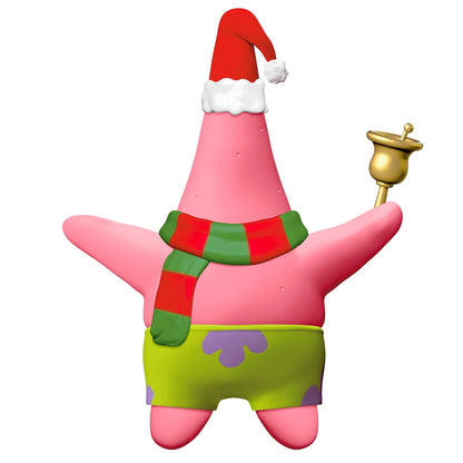 Hallmark - Adorno navideño de Recuerdo 2024, Nickelodeon Bob Esponja Pantalones Cuadrados Anillos de Patrick en la Temporada, Regalos de Dibujos Animados