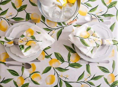 DII Mantel para Cena de Fiesta, Lemon Bliss, Redondo de 177.8 cm, 1, 1