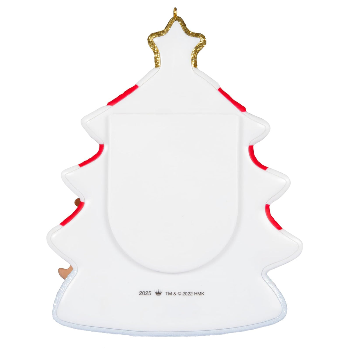 Hallmark - Adorno de Navidad 2025, Marco de Fotos para árbol de Navidad Rojo y Blanco del bebé 2025