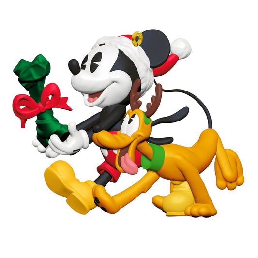 Hallmark - Adorno navideño de Recuerdo 2025, Disney Mickey and Friends Bone-afide Besties, Regalos para Fans de Disney