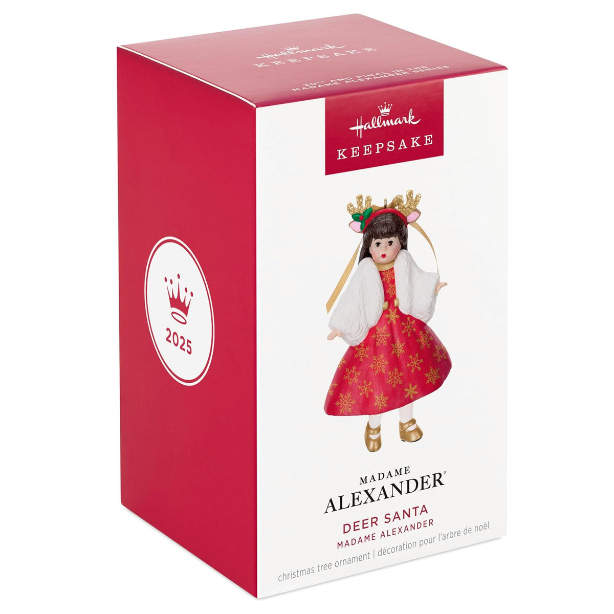Hallmark - Adorno navideño de Recuerdo 2025, Madame Alexander Deer Santa, Regalos para Ella