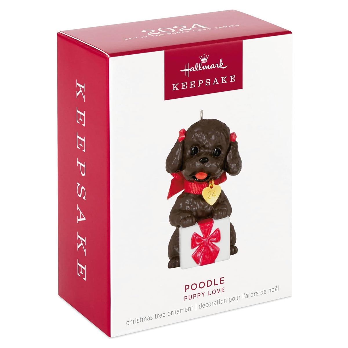 Hallmark - Adorno de Navidad 2024, Cachorro Love Caniche 2024, Regalos para Amantes de los Animales