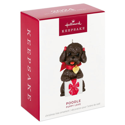 Hallmark - Adorno de Navidad 2024, Cachorro Love Caniche 2024, Regalos para Amantes de los Animales