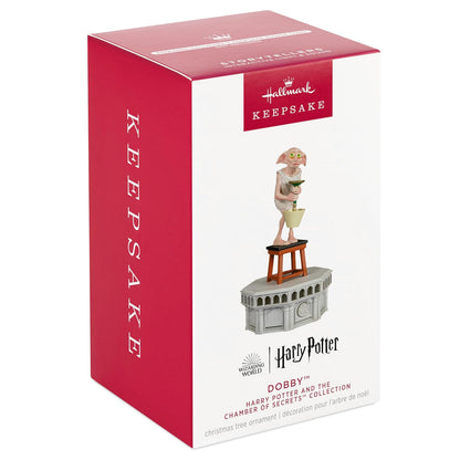 Hallmark - Adorno navideño de Recuerdo de Harry Potter y la colección de la Cámara de los Secretos Dobby con luz y Sonido, Regalos para los Fans de Harry Potter