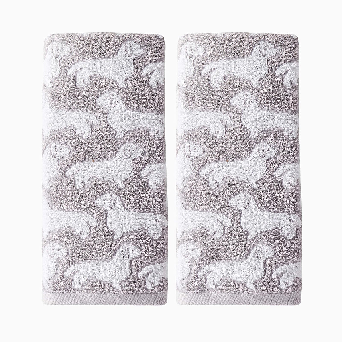 SKL Home by Saturday Knight Ltd. - Toalla de Mano para Perro, 2 Piezas, Color Gris