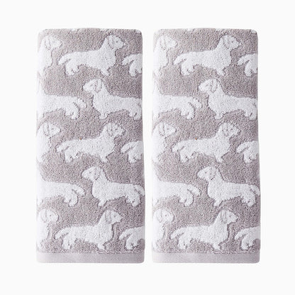 SKL Home by Saturday Knight Ltd. - Toalla de Mano para Perro, 2 Piezas, Color Gris