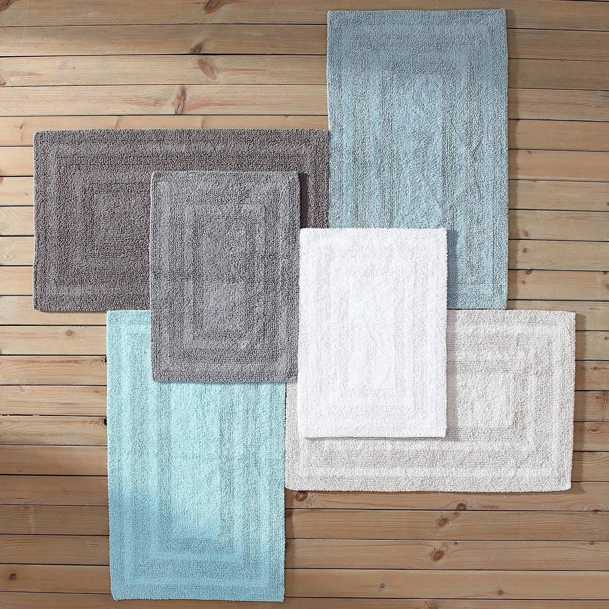 Eddie Bauer Home Rugs - Alfombra de baño de algodón Suave, superabsorbente y de Secado rápido, 2 Piezas, Logan Color café Medio