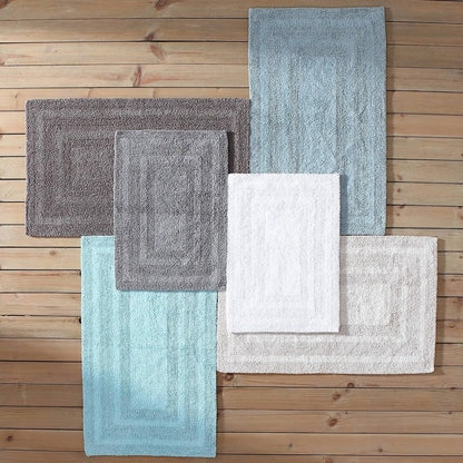 Eddie Bauer Home Rugs - Alfombra de baño de algodón Suave, superabsorbente y de Secado rápido, 2 Piezas, Logan Color café Medio