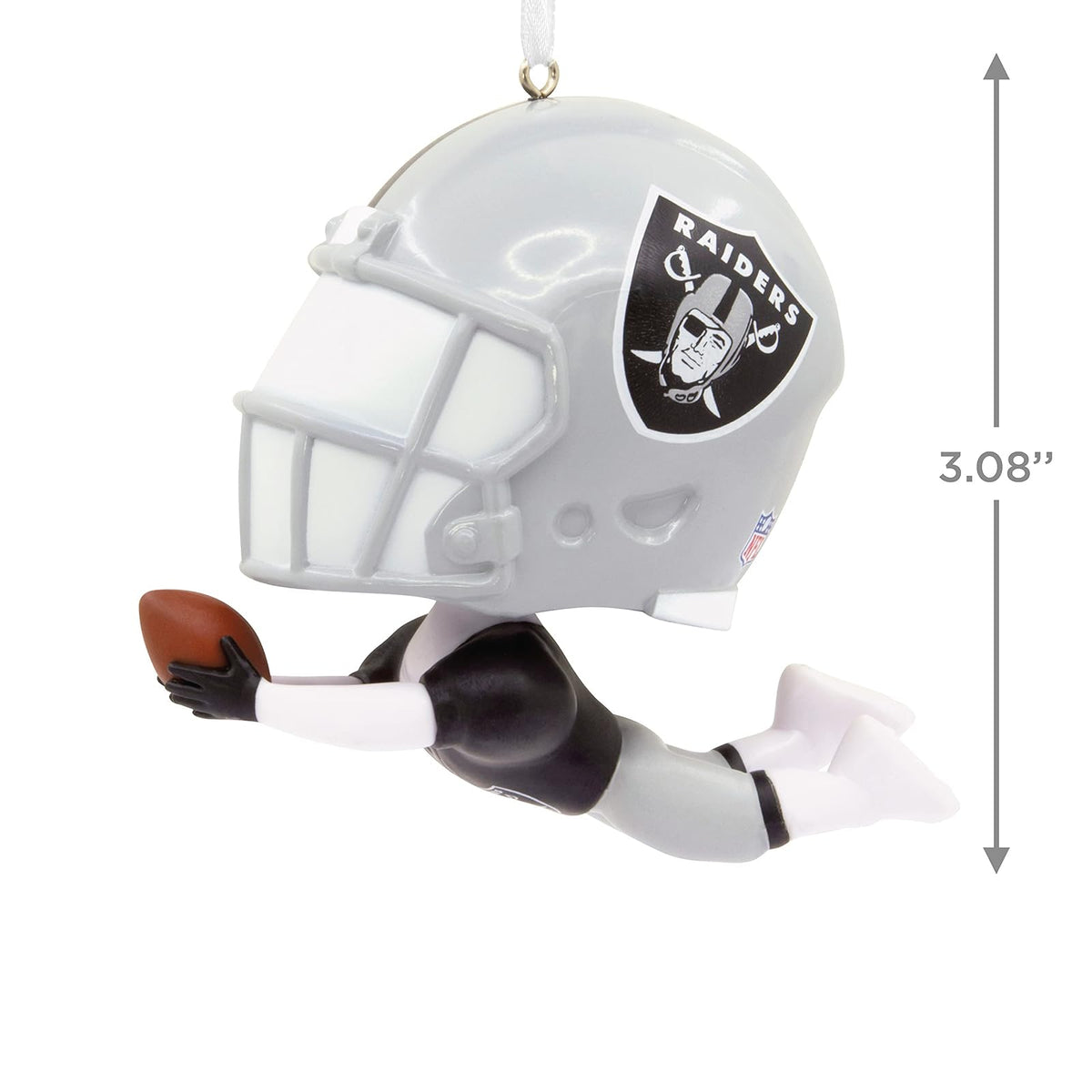 Hallmark NFL - Adorno navideño de Las Vegas Raiders Bouncing Buddy