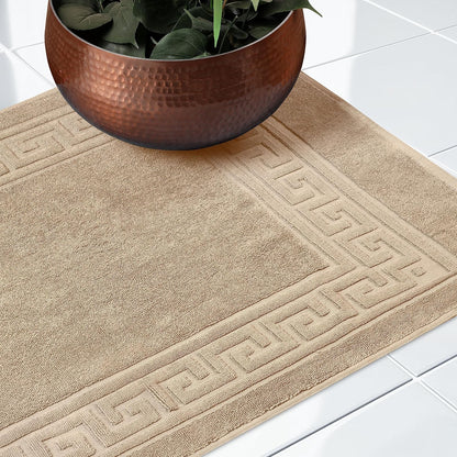 Superior, 100% Premium Long-Staple Combed Cotton, 2 Piece Bath Mat Set, Taupe