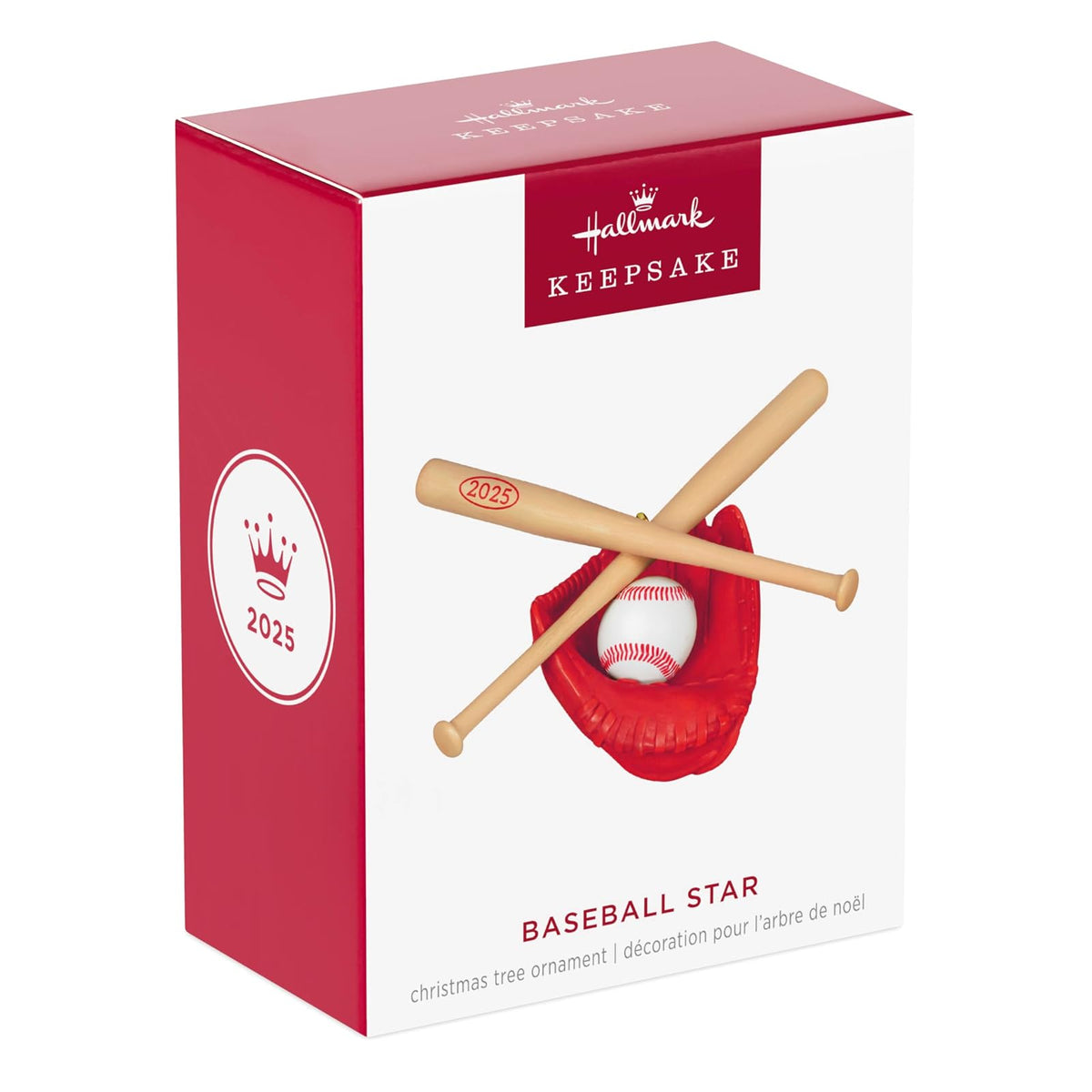 Hallmark - Adorno navideño de Recuerdo 2025, Estrella de béisbol 2025, Regalos para fanáticos de los Deportes