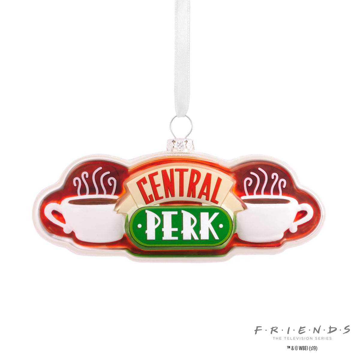 Hallmark Friends Central Perk - Letrero de Navidad, Vidrio soplado