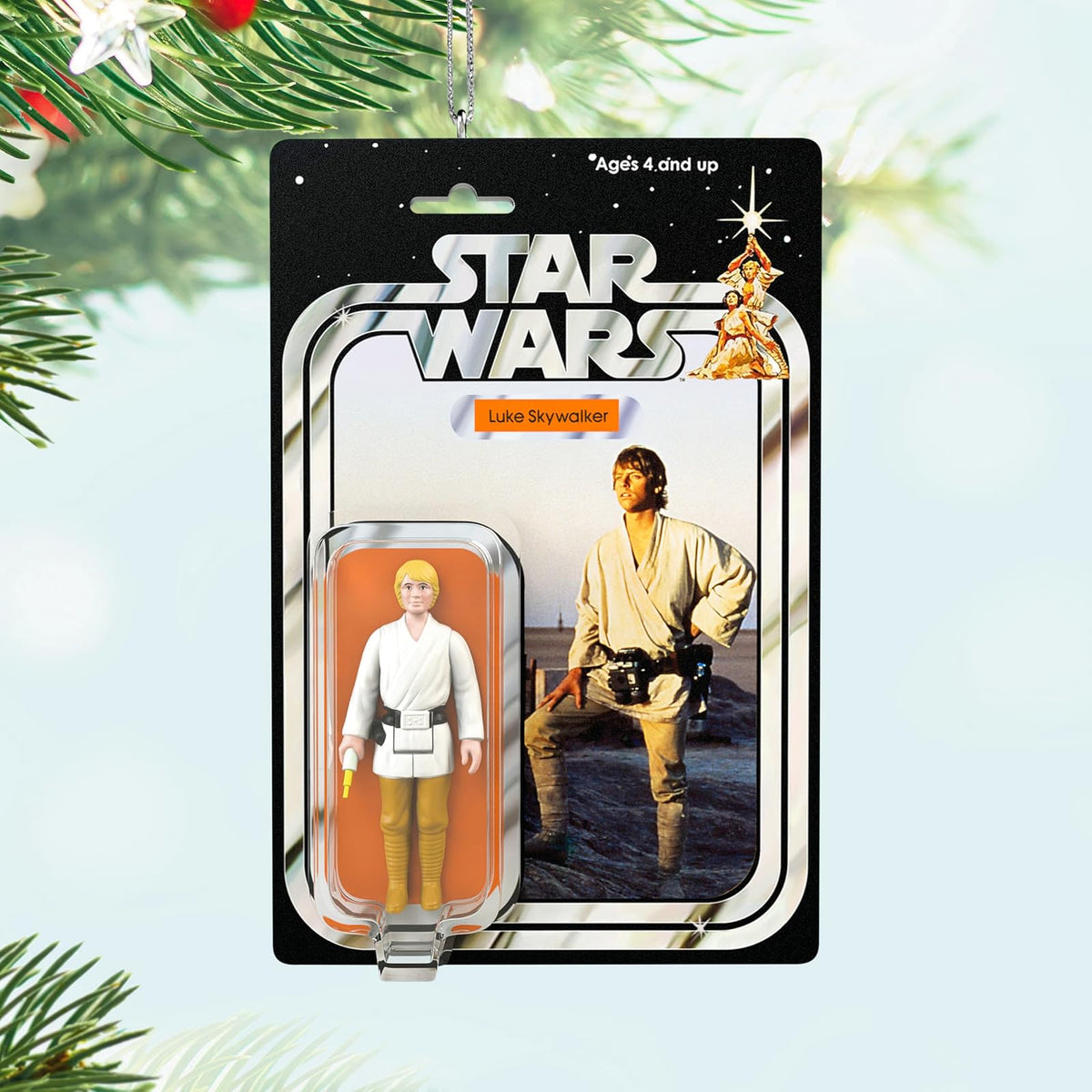 Hallmark - Adorno navideño de Recuerdo 2025, Figura clásico de Star Wars Luke Skywalker, Regalos para Fans de Star Wars
