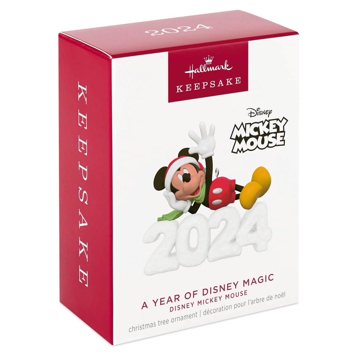Hallmark - Adorno navideño de Recuerdo 2024, Mickey Mouse A Year of Disney Magic 2024, Regalos para fanáticos de Disney