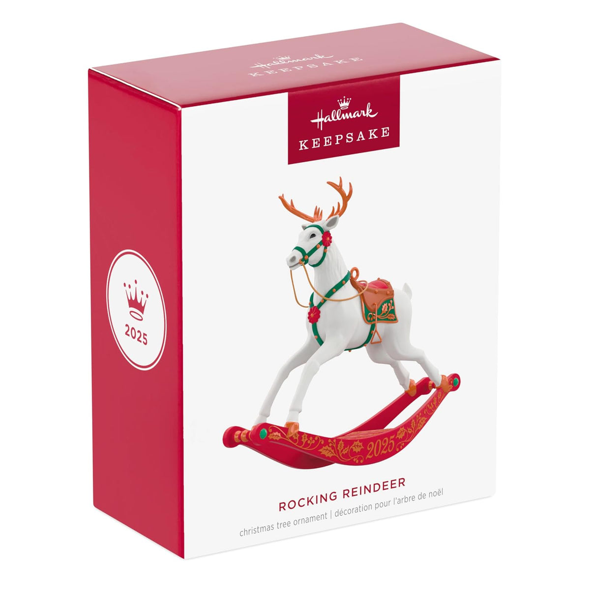 Hallmark - Adorno navideño de Recuerdo 2025, Reno mecedor 2025, Regalos para fanáticos de los Recuerdos