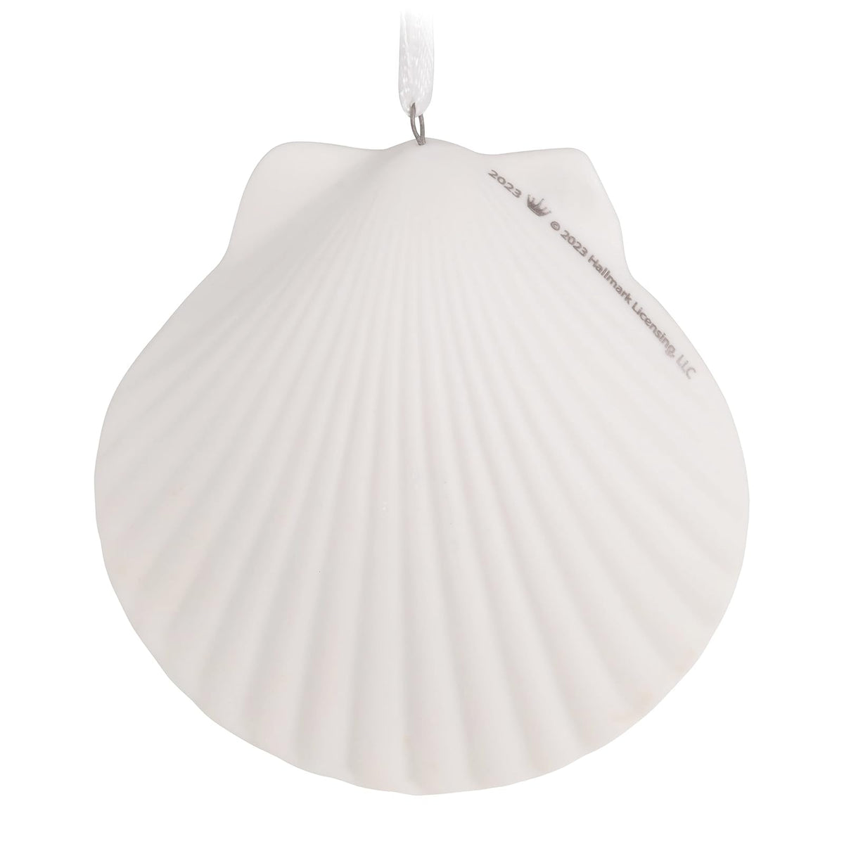 Hallmark Keepsake Adorno de Navidad 2023, un corazón recordado, Regalo conmemorativo de Concha de almeja
