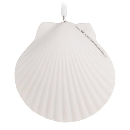 Hallmark Keepsake Adorno de Navidad 2023, un corazón recordado, Regalo conmemorativo de Concha de almeja
