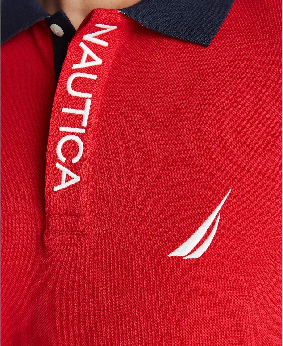 Nautica Polo de piqué de Manga Corta con Bloques de Color Camisa de Polo para Hombre