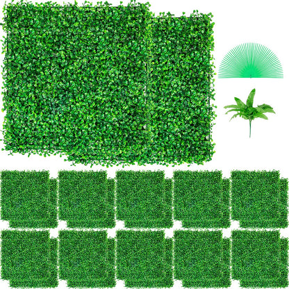 VEVOR Paneles de Boj Artificiales para Pared, Set de 24 - 24 - 10x10Inch