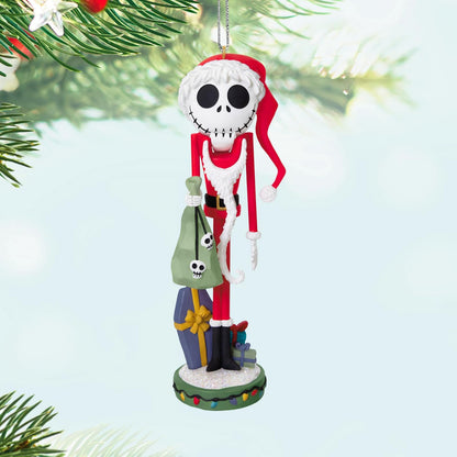 Hallmark - Adorno navideño de Recuerdo 2025, Disney Tim Burton's The Nightmare Before Christmas Cascanueces de Papá Noel Skellington, Regalos para fanáticos de Disney