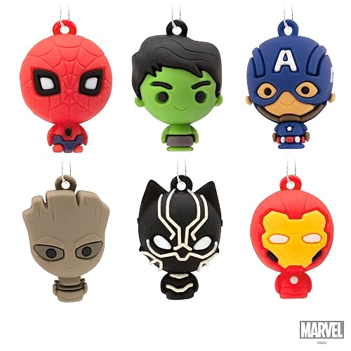 Hallmark Marvel Super Heroes - Mini Adornos de Navidad, irrompibles, Juego de 6
