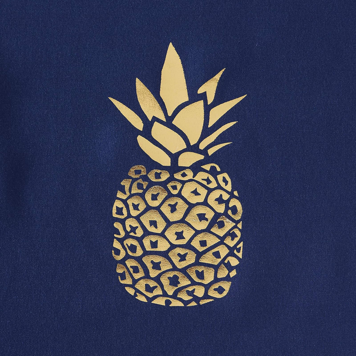 SKL Home - Dispensador en Forma de Piña Dorada, Cortina para baño, Marino/Dorado, 72"x72", 1
