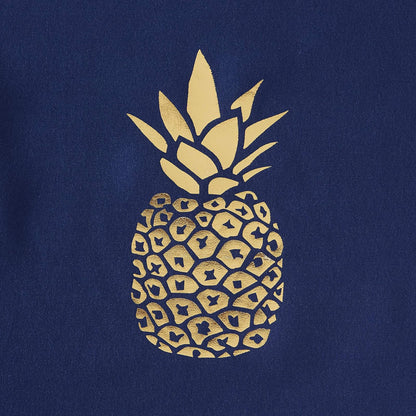SKL Home - Dispensador en Forma de Piña Dorada, Cortina para baño, Marino/Dorado, 72"x72", 1