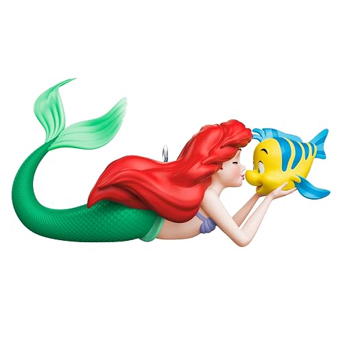 Hallmark - Adorno navideño de Recuerdo 2025, Disney The Little Mermaid A Fin-Tastic Friendship, Regalos para Fans de Disney
