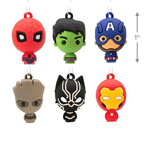 Hallmark Marvel Super Heroes - Mini Adornos de Navidad, irrompibles, Juego de 6