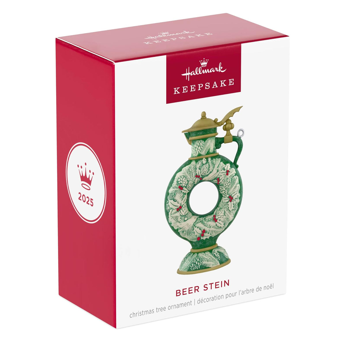 Hallmark - Adorno navideño de Recuerdo 2025, Beer Stein 2025, Regalos de Cerveza