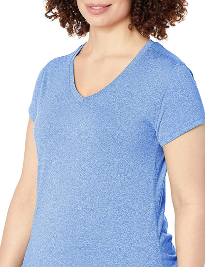 Hanes Cooldri Camiseta de Manga Corta con Cuello en V para Mujer (Paquete de