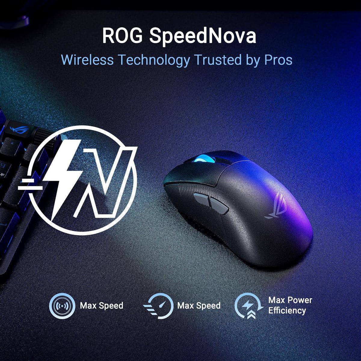 ASUS ROG Keris II Ace Mouse Negro Inalámbrico Ultraligero para FPS y MOBA | Inalámbrico tri-modo (2.4GHz/BT/USB-C), ultraligero 54g, sensor ROG AimPoint Pro 42000 DPI, hasta 4000Hz con Booster