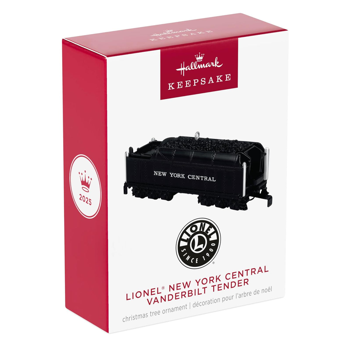 Hallmark - Adorno de Navidad 2025, Lionel New York Central Vanderbilt Tender, Metal, Regalos para los Amantes del Tren